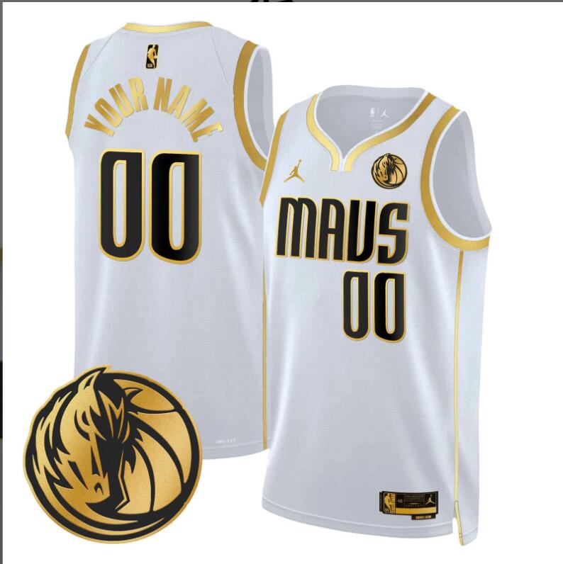 Men Dallas Mavericks Swingman Custom white 2024 NBA Jersey->customized nfl jersey->Custom Jersey